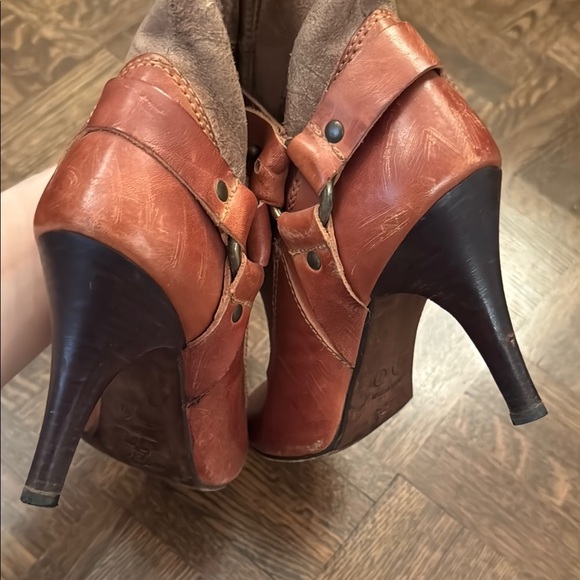 Diesel Brown Tan Leather & Suede Women's Boots size 37 - Picture 3 of 7